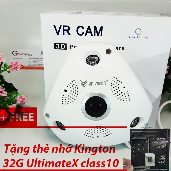 Camera wifi HN-vision VR360 HD-960P tặng thẻ nhớ 32G