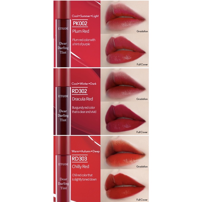 Son tint Etude Dear Darling Water Gel Tint