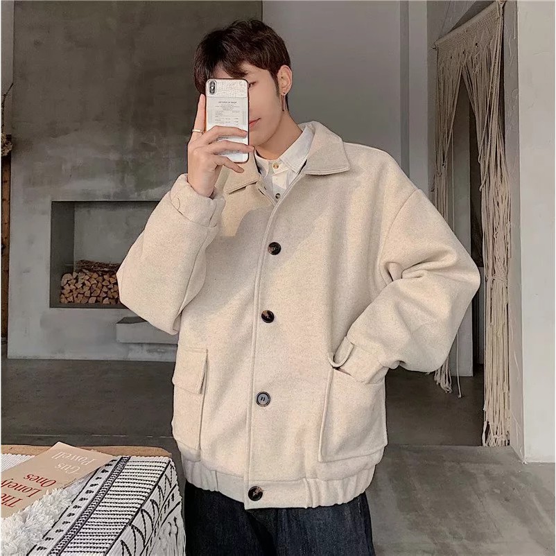 Áo Khoác Len Phong Cách Retro Nhật Bản Có 3 Màu Lựa Chọn Size M-2Xl