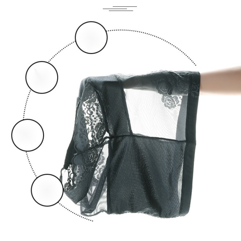 Quần Lót Ren Lưng Cao Thoáng Khí Nâng Mông Size L-2XL Cho Nữ