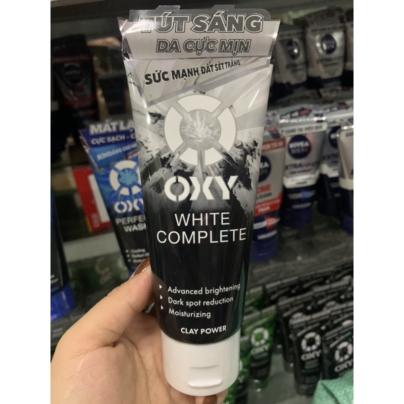 OXY White Complete - Kem rửa mặt tút sáng từ đất sét trắng 100g