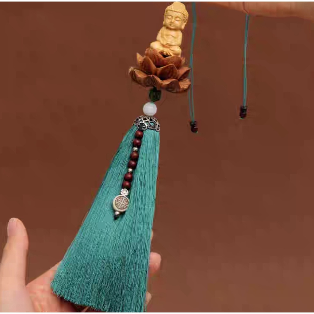 Dây Treo Xe Ô Tô Tượng Phật Bà Quan Âm Ngồi Đài Sen - Khánh Treo Xe Ô Tô Trang Trí Ô Tô, Xe Hơi