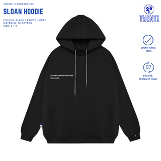 Áo hoodie TWENTI nỉ basic màu đen