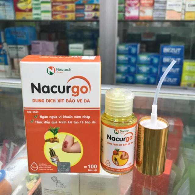 Dung dịch xịt bảo vệ da Nacurgo