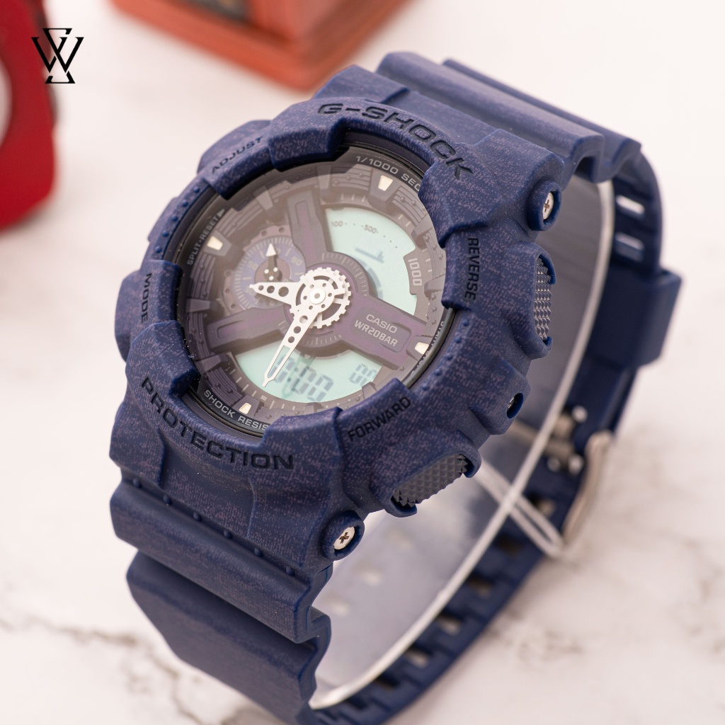 Đồng Hồ Điện Tử Nam Casio G-Shock WATCHSTORE GA-110HT-2ADR Thiết Kế Mặt Kính Nhựa 51mm Và Dây Cao Su Bền Bỉ