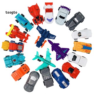 Set 10 mô hình xe biến hình robot mini cho bé