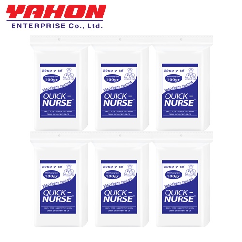COMBO 6 Bông y tế Quick-nurse 100G/bao