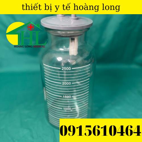 Bình Thủy Tinh Đựng Dịch Cho Máy Hút Dịch 2 Bình Yuwell 7A-23D, 7A-23B