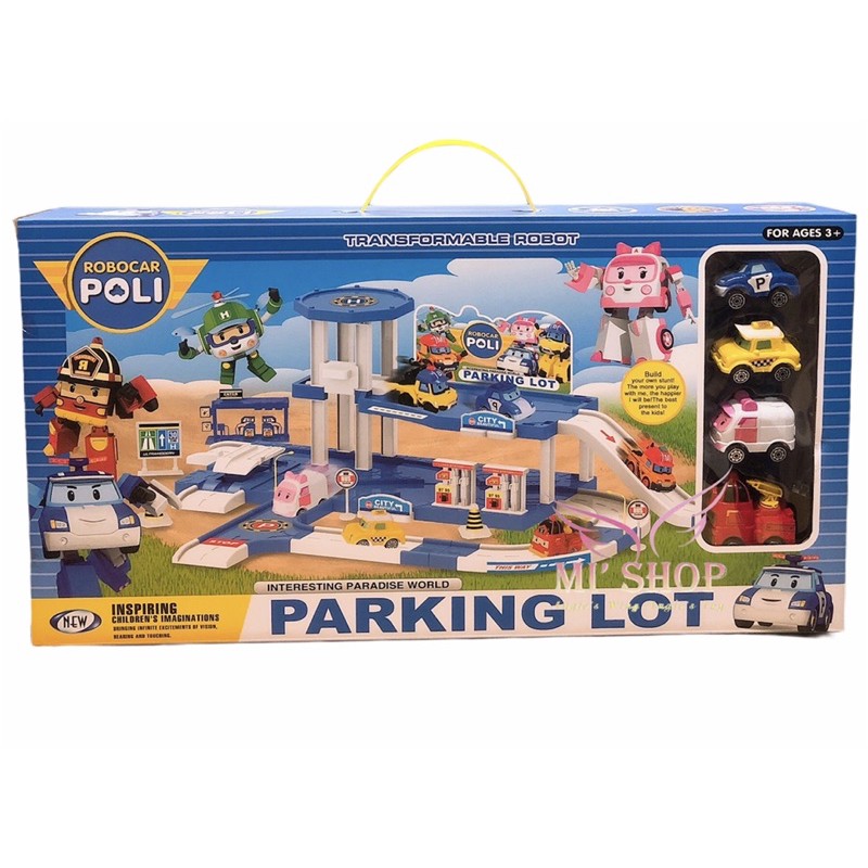 ✨ Set Bãi Đậu Xe Poli & Các Bạn Parking Lot  ✨