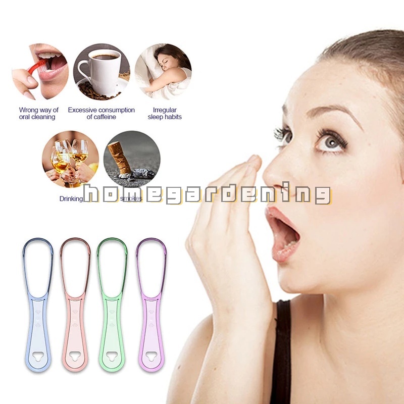 Bàn Chải Silicone Cạo Lưỡi Có Tay Cầm Vệ Sinh Răng Miệng Chăm Sóc Sức Khỏe Cá Nhân