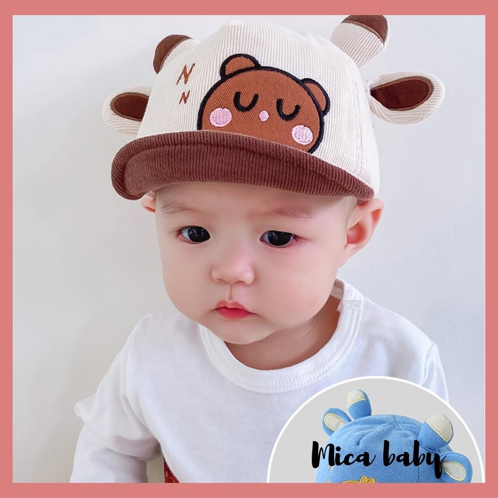 Mũ lưỡi trai cho bé hình tai hươu họa tiết động vật dễ thương MH127 Mica Baby