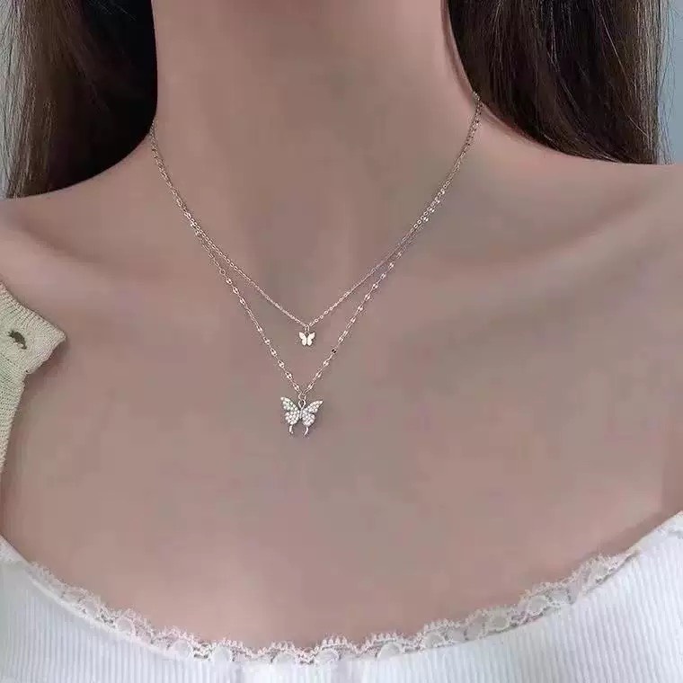 Dây chuyền bướm 2 dây