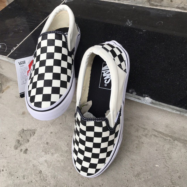 ,GIÀY SLIP-ON CHECKERBOARD