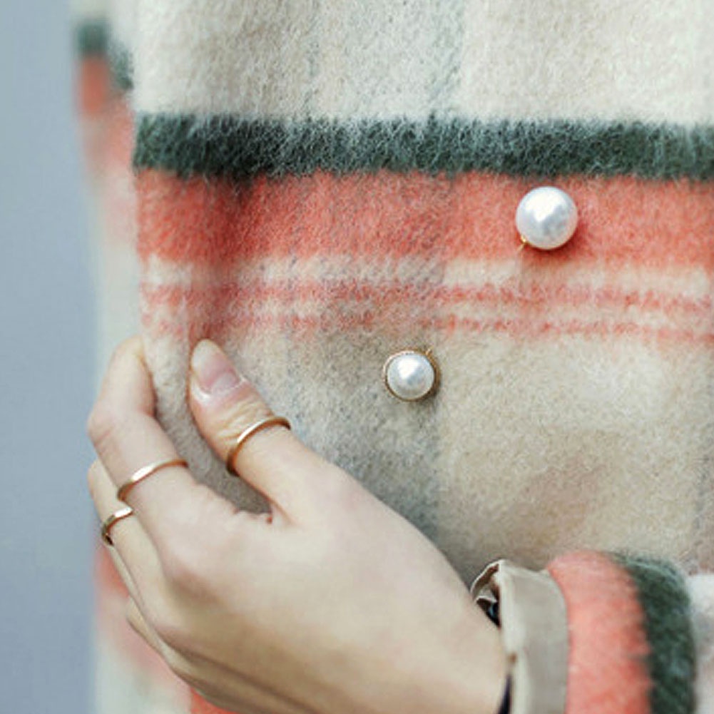 Ghim Cài Áo Đính Ngọc Trai Nhân Tạo Thời Trang Cho Nữ