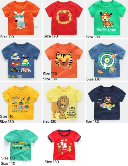 3 chiếc Áo phông Right Euro bé trai 100% cotton xuất khẩu Anh quốc