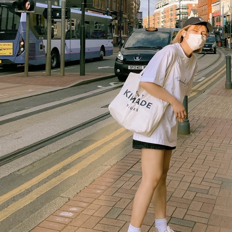 KIM Túi tote vải canvas đeo 2 mặt