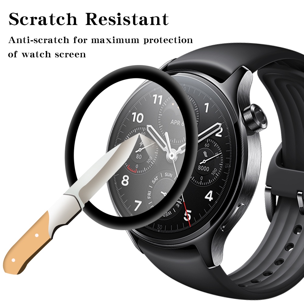 Kính Cường Lực Cong 3D Chống Nổ Cho Đồng Hồ Thông Minh Xiaomi Watch S1 Pro