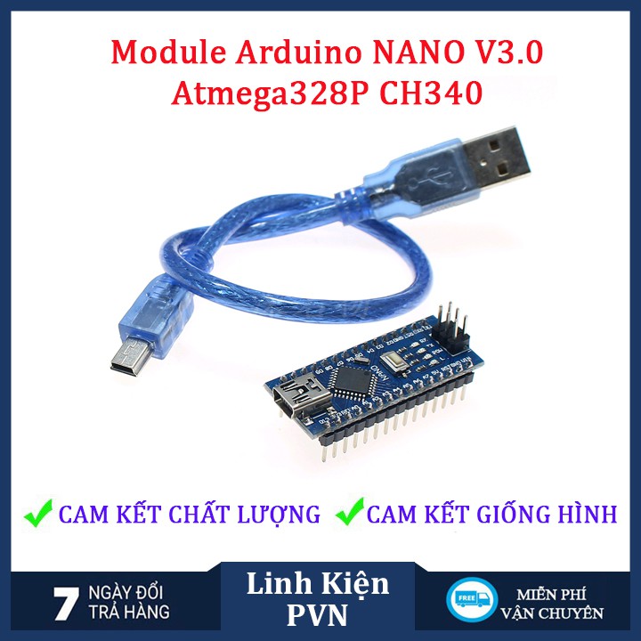 ✅ [BẢO HÀN 6 THÁNG] Module arduino NANO V3.0 Atmega328P CH340