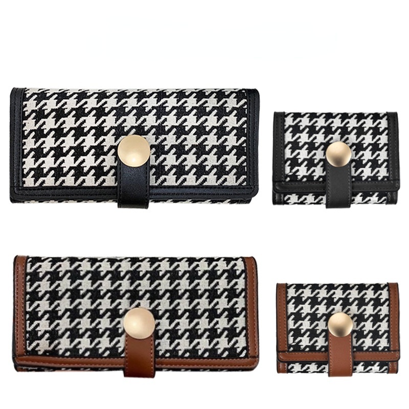 Ví Cầm Tay Dài / Ngắn Đựng Thẻ Họa Tiết Răng Cưa Cho Nữ