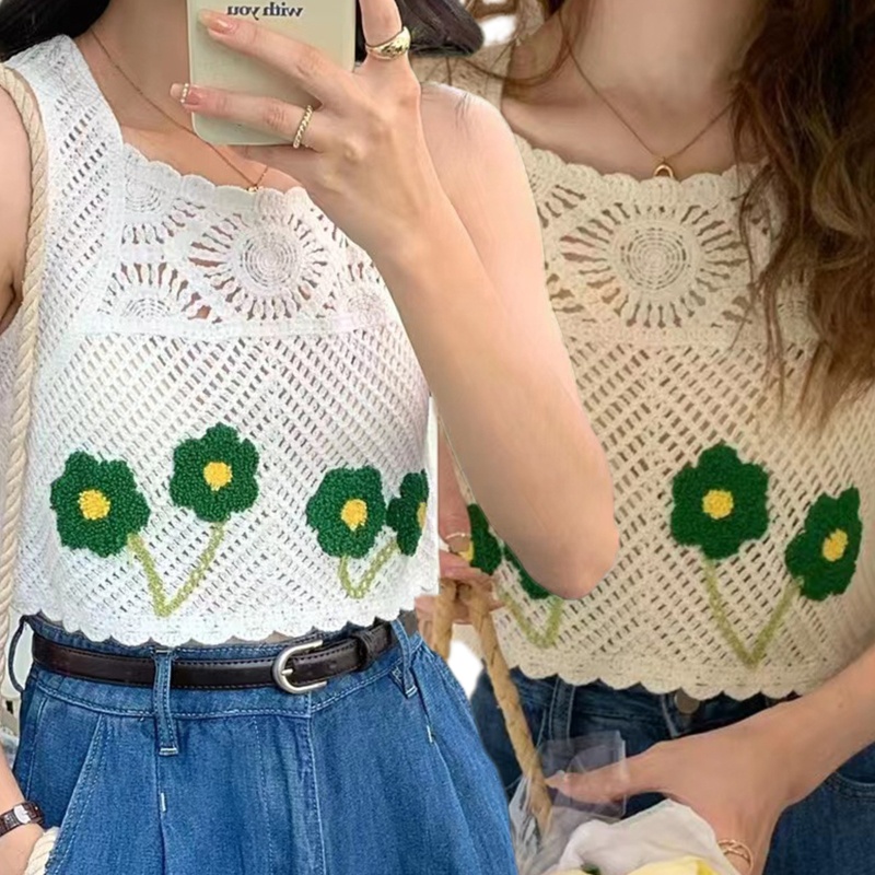 Áo Lửng Không Tay Họa Tiết Thổ Cẩm Quyến Rũ Cho Nữ