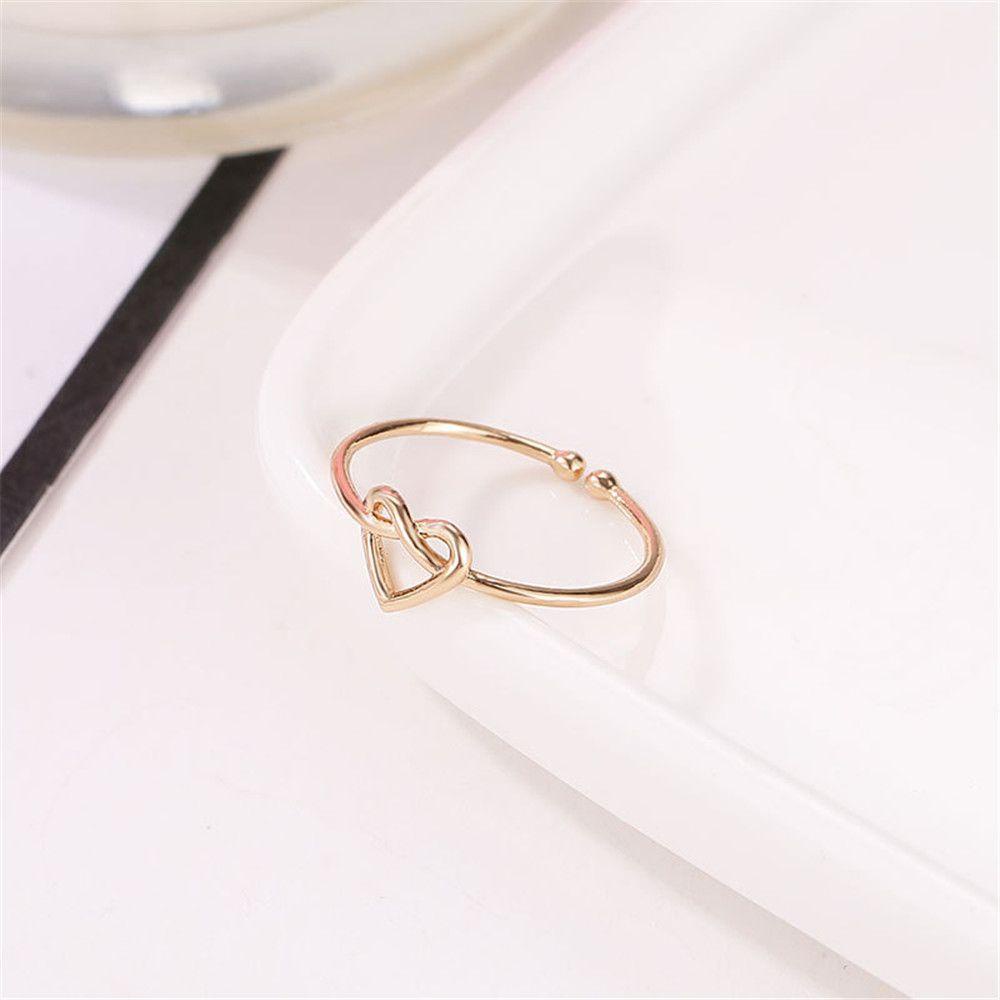 Nhẫn Cưới Mỏng Thiết Kế Rỗng Đơn Giản Có Thể Điều Chỉnh