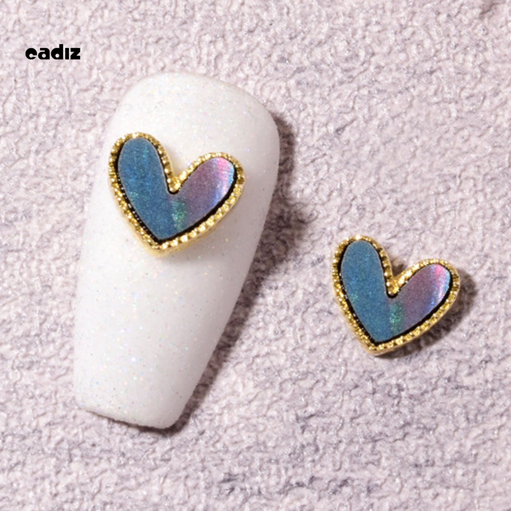 [Hàng mới về] Set 10 phụ kiện trang trí móng tay hình trái tim xinh xắn