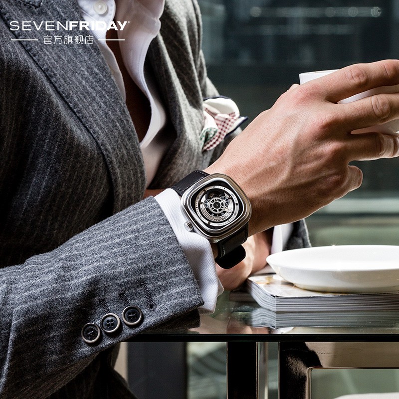 ĐỒNG HỒ NAM SEVENFRIDAY P1B/01- DÂY DA - FULLBOX HÃNG