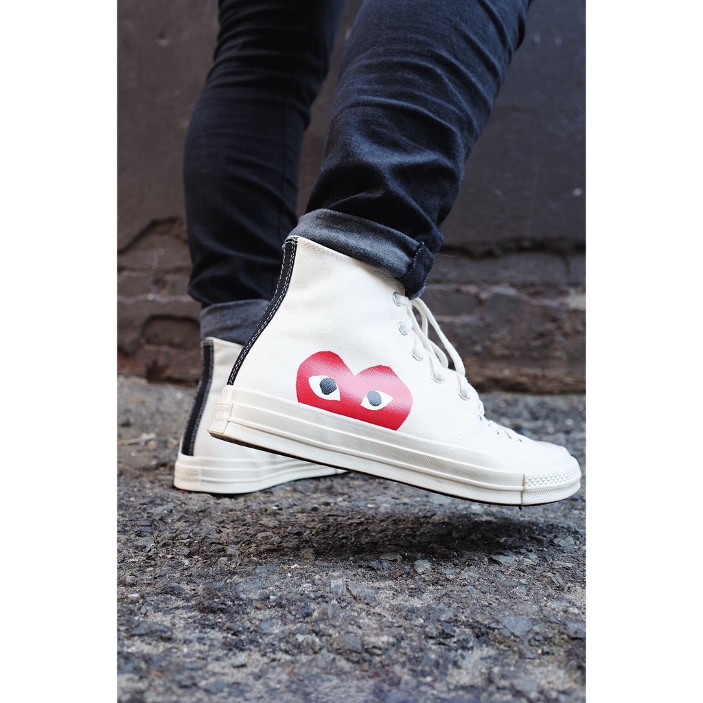 [CHÍNH HÃNG]Giày sneaker Converse CDG Đen - Trắng 🔥Bảo hành chính hãng 1 tháng 🔥[FREESHIP]