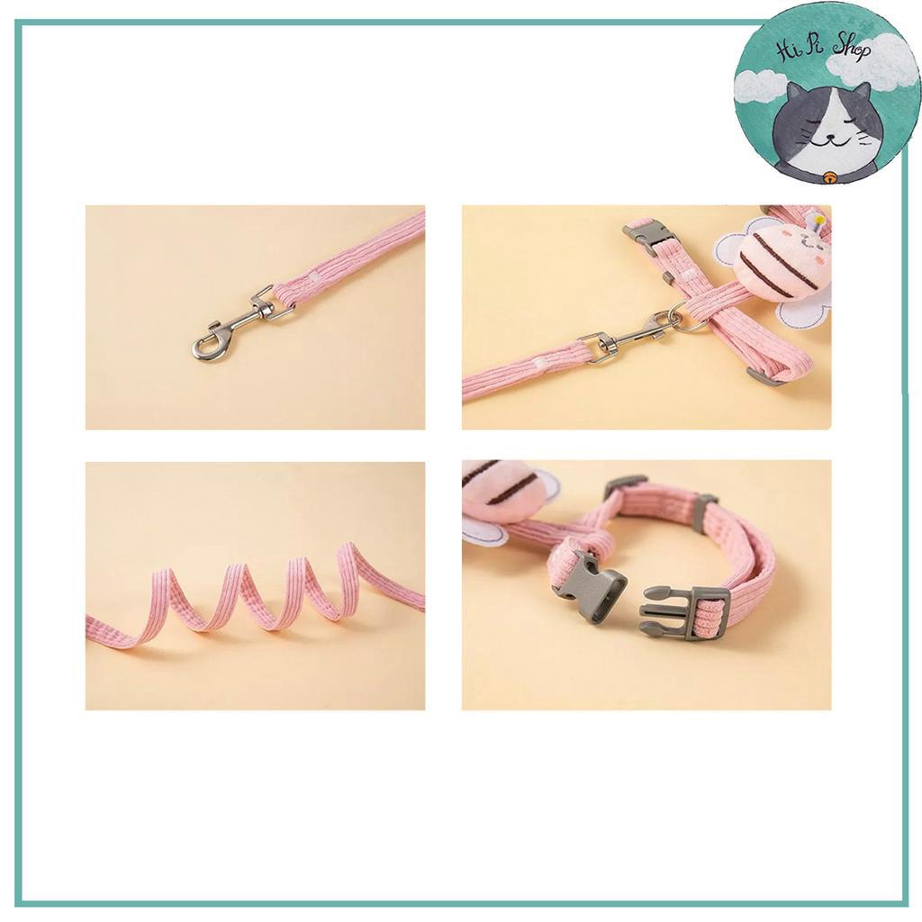 Dây Dắt Chó Mèo Hình Ong Mẫu Mã Đa Dạng Dây Dẫn Cho Thú Cưng Chất Liệu Bông Kèm Khoá Kim Loại