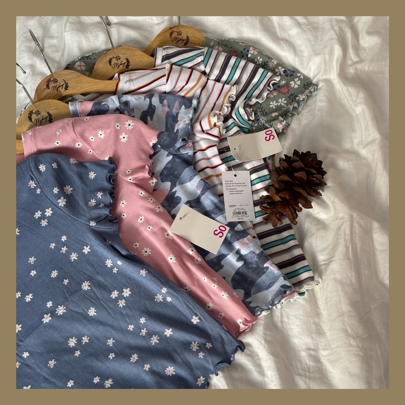 Áo Croptop Xoắn Lai BRAND SO Thun Gân