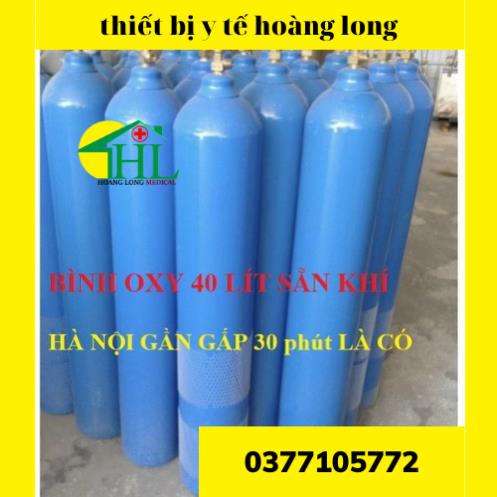 Bình Oxy Y Tế, Bình Thở Oxy Các Loại 5 lit, 8 lít, 40 Lít Đã Đầy Khí Oxy Nguyên Chất 99% Chỉ Hoả Tốc Nội Thành