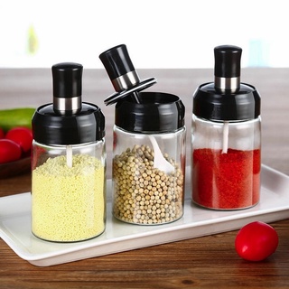 Hũ thủy tinh đựng gia vị kèm thìa tiện dụng-BÁN BUÔN 247