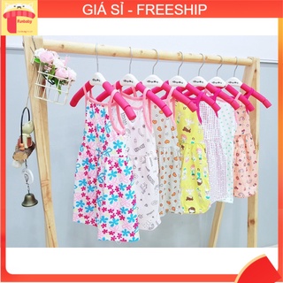 Váy 2 dây cho bé gái 9m-6 tuổi xuất dư PLACE, Đầm cotton trẻ em thấm hút mồ hôi