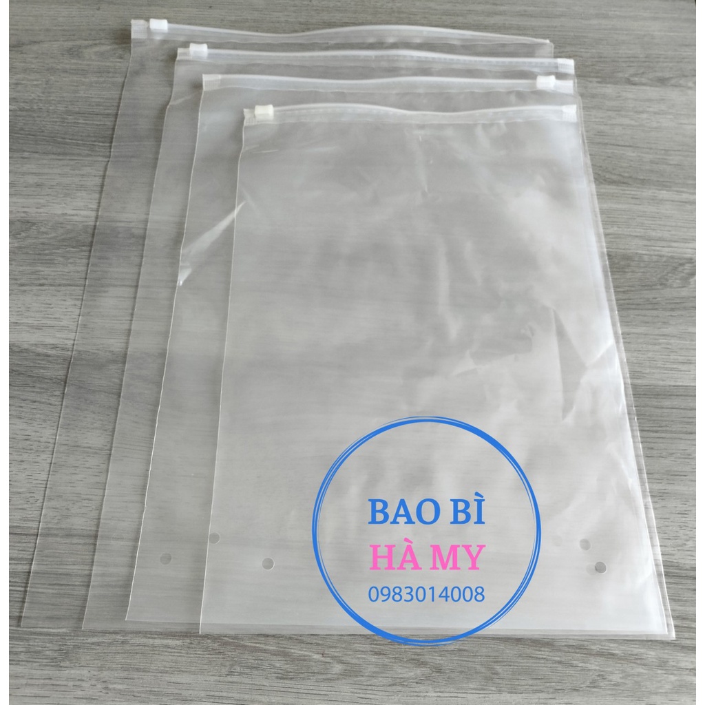 1KG TÚI ZIP KHÓA KÉO, ZIPLOCK, ZIPPER KHÓA KÉO TRẮNG TRONG CÓ 2 LỖ THÔNG HƠI