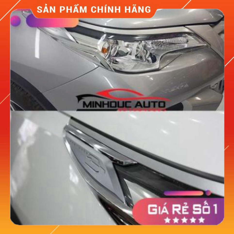 FREE SHIP - Ốp đèn pha và hậu xe FORTUNER 2017-2020 nhựa ABS mạ crom sáng bóng, cao cấp