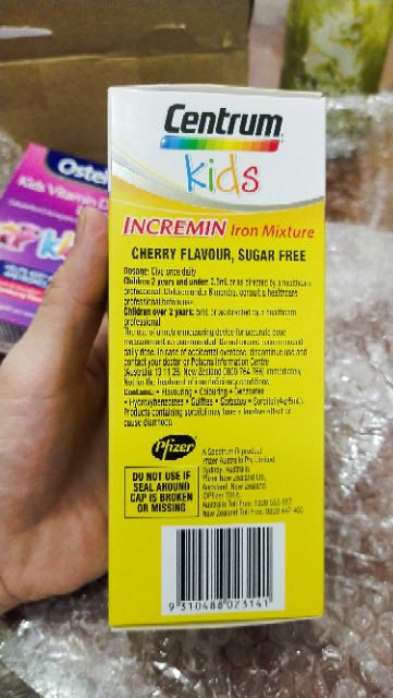 6/2023- Centrum Kids Incremin Iron Mixture của ÚC 200ml cho bé biếng ăn