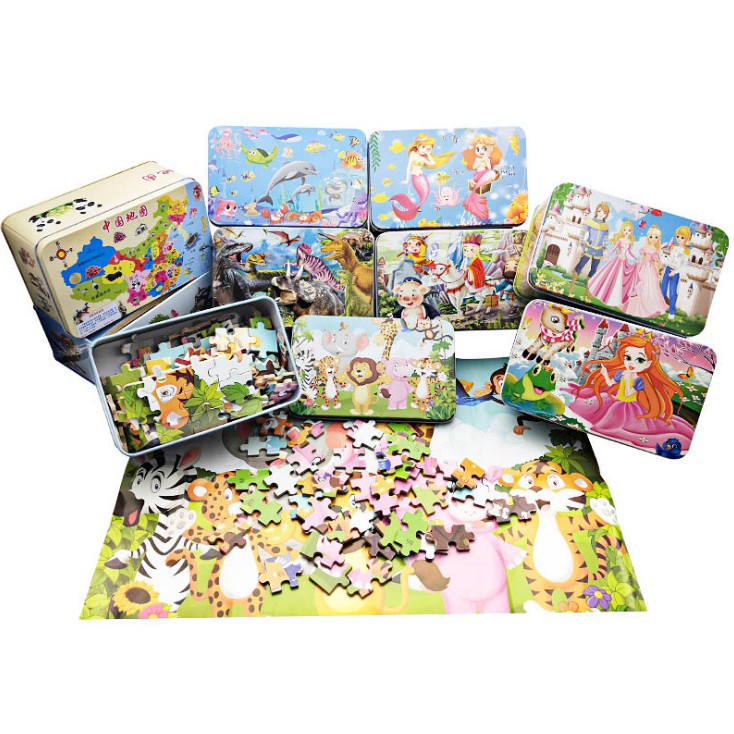 Đồ chơi Tranh ghép gỗ Puzzle 60-100-200 chi tiết, 4 cấp độ - Đồ chơi phát triển trí tuệ, dành cho bé từ 3 tuổi