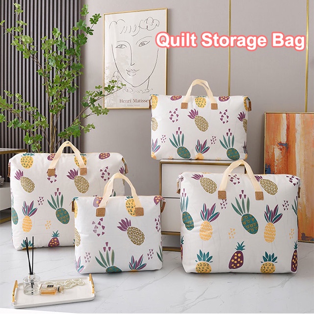 Túi Đựng Quần Áo Chăn Màn, Vải Mùng Mền Canvas Không Thấm Nước, Giỏ Đựng Đồ Đa Năng