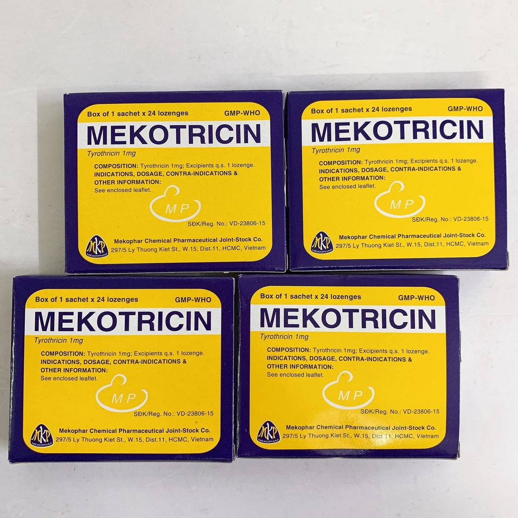 VIÊN NGẬM MEKOTRICIN - hộp 24 viên