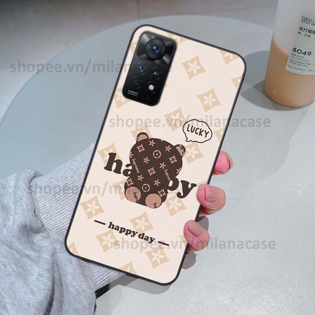 Ốp Xiaomi Redmi Note 11 4G / Note 11S / Note 11 Pro 5G gấu be@rBrick gấu Teddy Kaws siêu đẹp, phong cách, cá tính