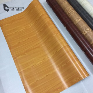 decal gỗ vàng nhạt có sẵn keo - khổ 1,2m
