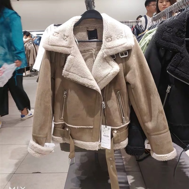 (Săxn nâu XS) Áo da lộn zara xuất xịn (Ảnh thật cuối) | BigBuy360 - bigbuy360.vn