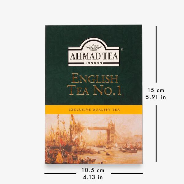 Trà đen No.1 Anh Quốc  hộp giấy 100g (trà lá pha ấm – 100g trà/hộp) - Ahmad English No1 Tea 100g