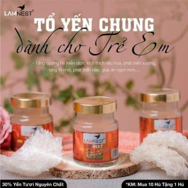 Yến sào dành cho bé 30% yến sào Lamnest