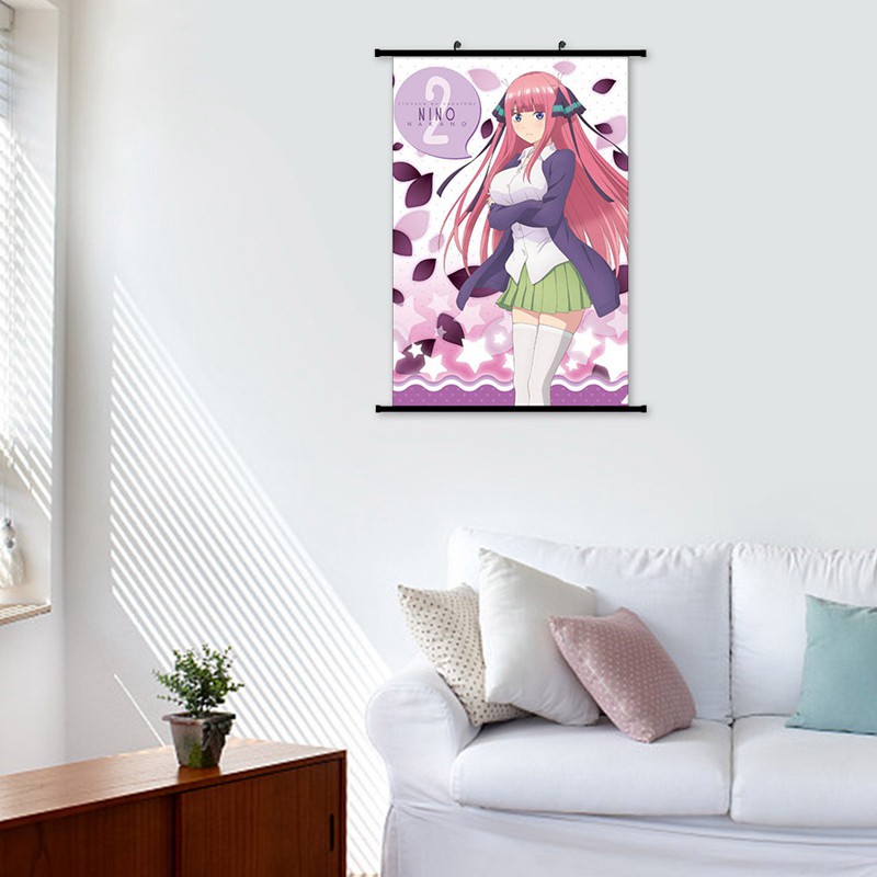 Tranh cuộn vải bố dùng để trang trí in hình ảnh anime Nhật Bản