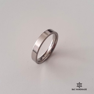 Nhẫn nam trơn bản nhỏ bạc nguyên chất-Bạc Handmade
