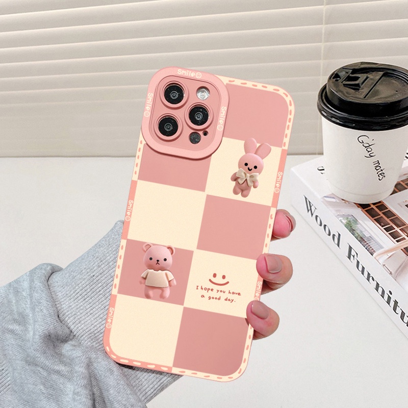 Ốp lưng iphone cạnh vuông lỗ camera gấu thỏ 6/6splus/7/7plus/8/8plus/x/xs/11/12/13/pro/promax-Sale Hot Q3-2