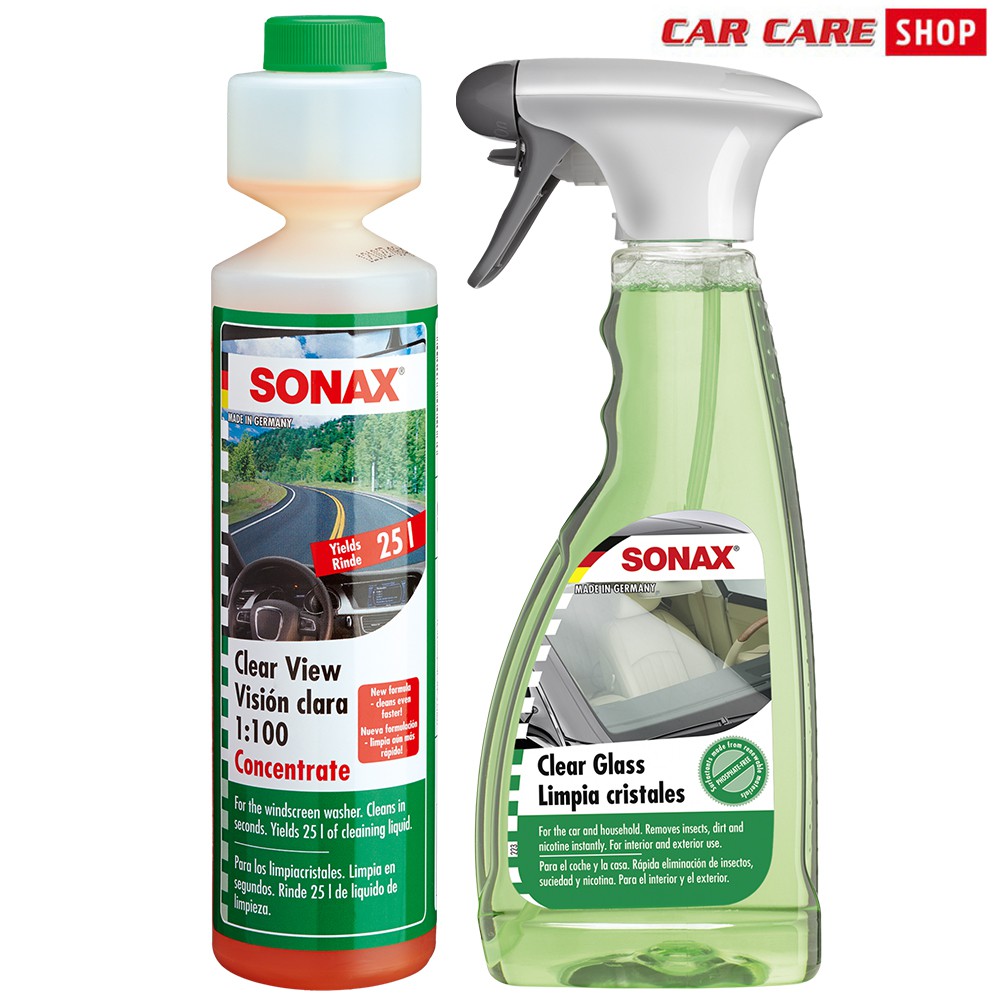 Combo Nước Rửa Kính Lái Và Nước Lau kính Sonax