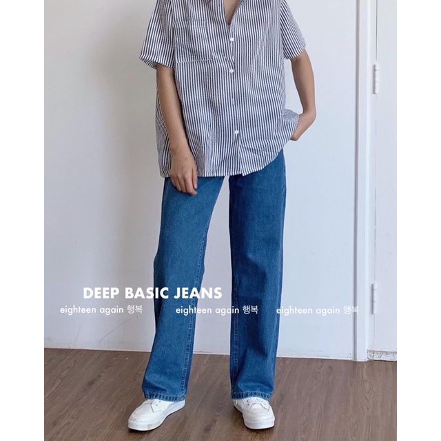 QUẦN JEANS SUÔNG (HIỆN CÒN MÀU ĐẬM)