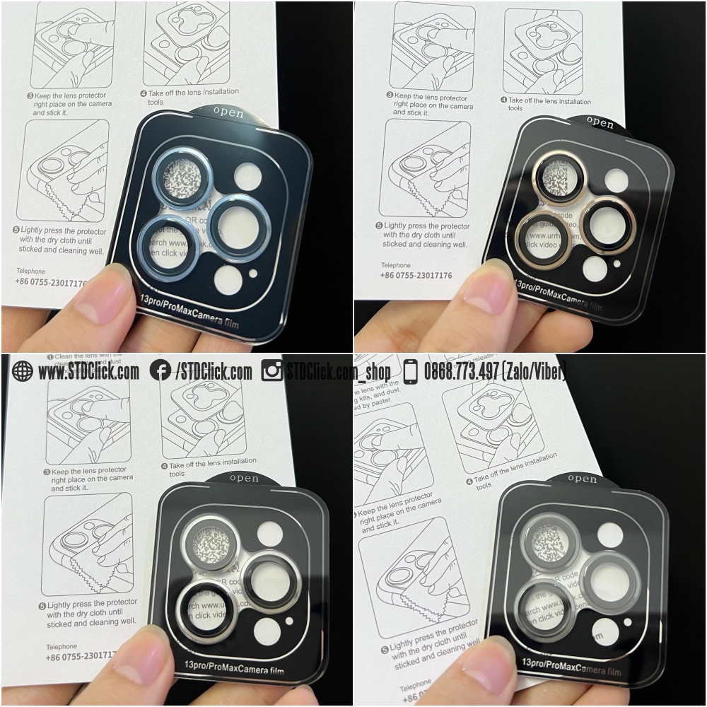 KÍNH CAMERA IPHONE 13 PRO MAX - 13 PRO - 13 - 13 MINI URR AUTOBOT 3D AR SIÊU MỎNG CHÍNH HÃNG